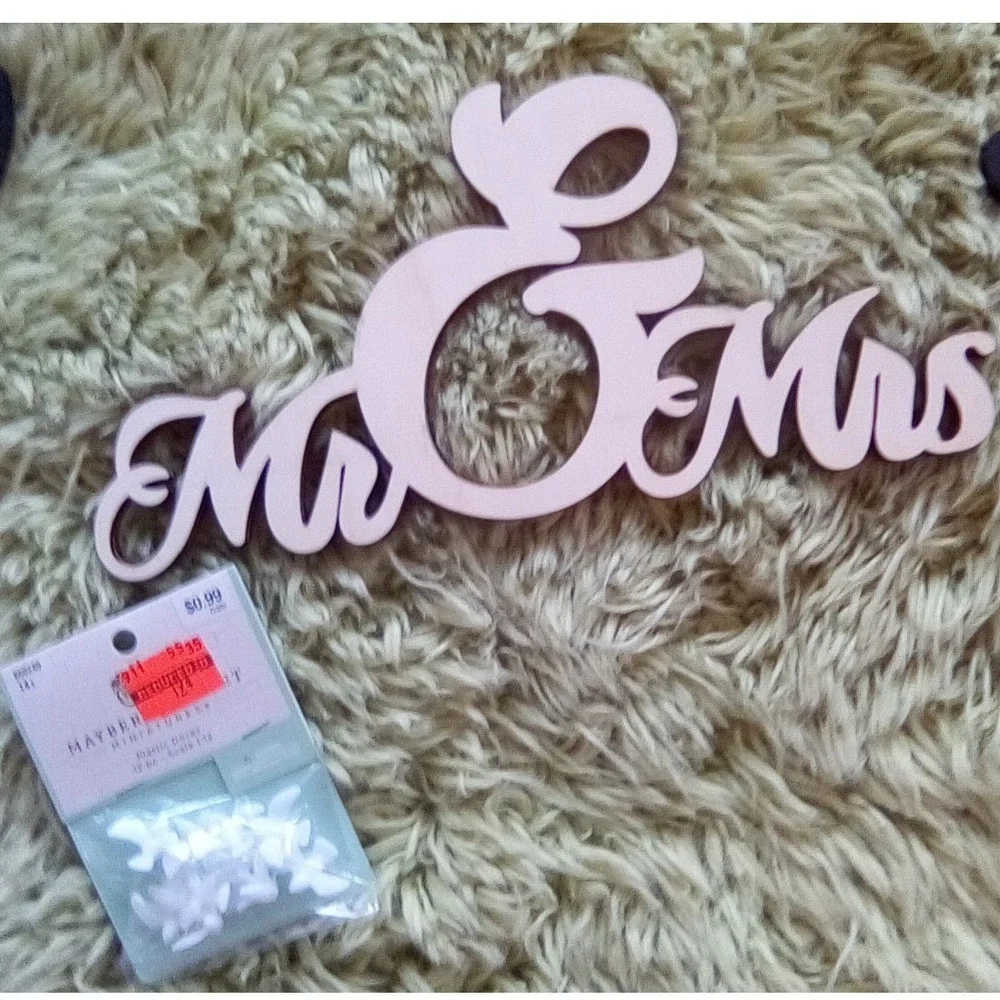 Wedding Decor Bride Groom Mr. & Mrs.‎ Photo Frame Embellishments Bridal Set